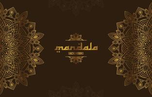 el mandala dorado vector