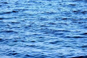 agua azul del océano, fondo de la foto. hermoso mar de verano. fondo natural de la superficie del océano foto