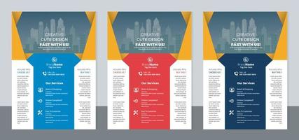 Corporate Business Pamphlet Flyer Template Design. vector