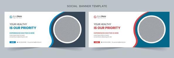 Social Media Post And Web Banner Template Design, Fully Editable. vector