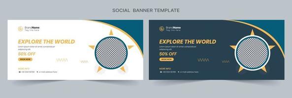 Social Media Post And Web Banner Template Design, Fully Editable. vector