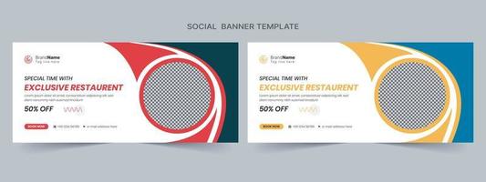 Social Media Post And Web Banner Template Design, Fully Editable. vector