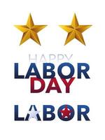 happy labor day card vector