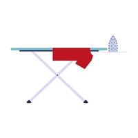 ironing and table vector