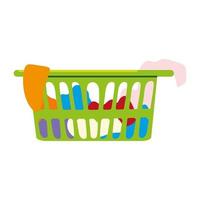 basket with dirty clothes vector