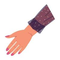 mano femenina con manicura vector