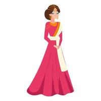 arab woman bride vector