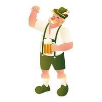 happy bavarian man vector