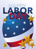 celebrate happy labor day vector