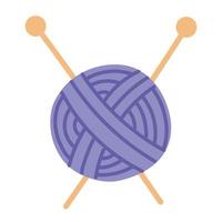 ball of wool and needles vector