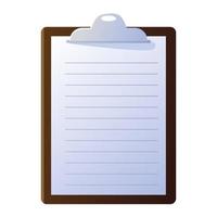 clipboard with papers vector