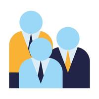 businesspeople teamwork pictogram vector