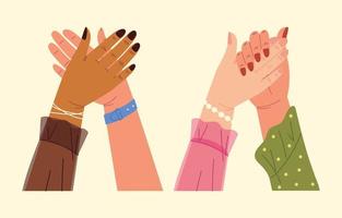 handshake female hands vector