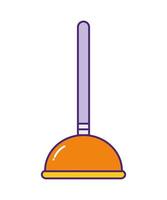 orange plunger design vector