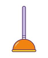 orange plunger design vector