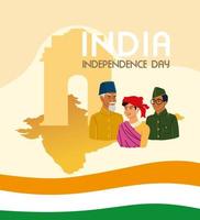 india independence card vector