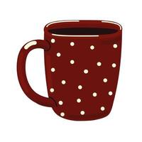 dotted coffee cup vector