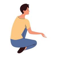 man on the knee vector