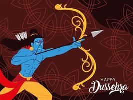 happy dussehra festival india vector