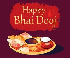 happy bhai dooj vector