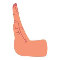 stop hand gesture vector