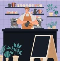 nice cafe shop vector