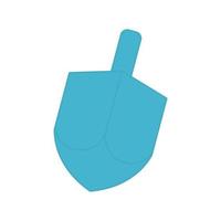 diseño de vector de icono de estilo plano dreidel judío