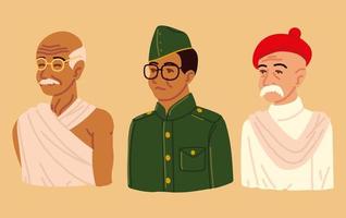 indian people set vector