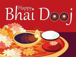 hindu happy bhai dooj vector