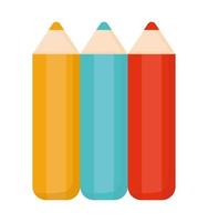 three pencils illustration vector