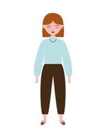 bonita representación de mujer vector