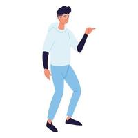 man standing and pointing vector