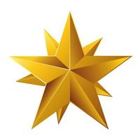 golden star icon vector