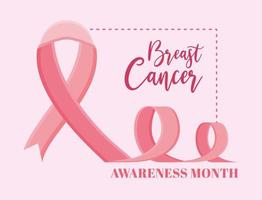 breast cancer card vector