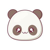 Diseño vectorial de dibujos animados de animales panda kawaii vector