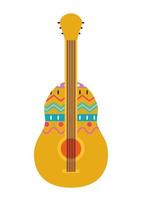 Isolated mexican guitar vector design