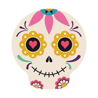 Isolated mexican skull vector design