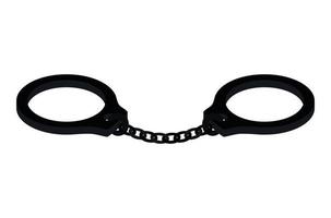 silhouette of one handcuff of black color vector