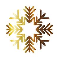 snowflake of color light gold with white background vector