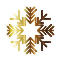 snowflake of color light gold with white background vector