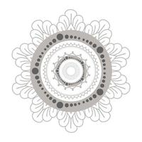 mandala silver flower shaped vector design