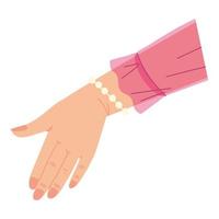 open hand with pink cloth vector