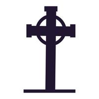 grave cross flat icon vector