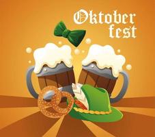 oktoberfest beers poster vector