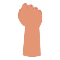 fist hand flat icon vector