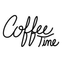 coffee time typography vector