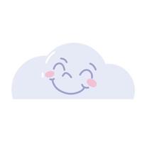 nube linda de dibujos animados vector