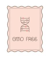 gmo free card vector