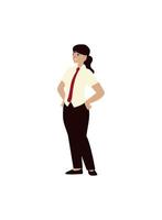 businesswoman character female professional standing white background vector