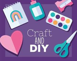 craft and diy lettering vector